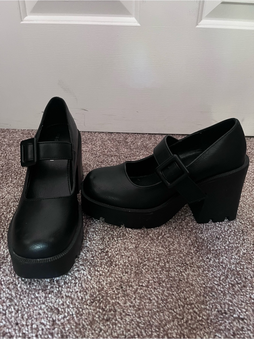 Madden Girl Black Chunky Platform Mary Jane - Picture 6 of 7